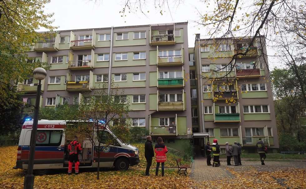  Pożar mieszkania w bloku przy ul. Skierki w Lublinie (zdjęcie 9) - Autor: Wojciech Nieśpiałowski