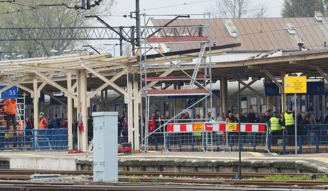 Rozbiórka peronów na stacji Lublin