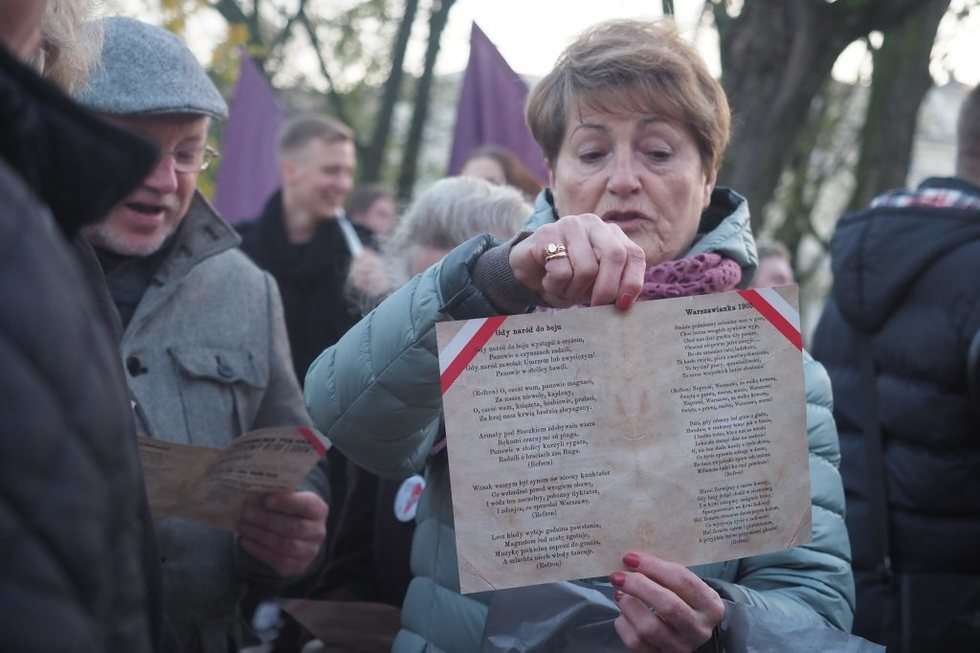  Obchody 99 rocznicy ogłoszenia w Lublinie Republiki Polskiej i utworzenia Tymczasowego Rządu Ludoweg (zdjęcie 10) - Autor: Wojciech Nieśpiałowski