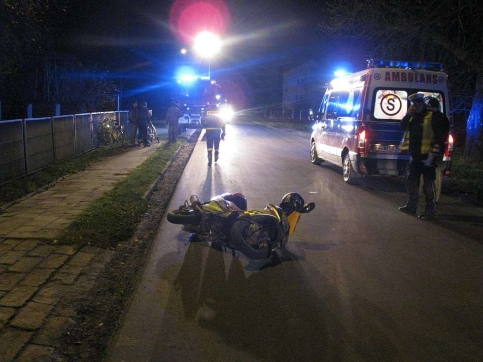  Uderzył skuterem w rowerzystkę (zdjęcie 1) - Autor: Ochotnicza Straż Pożarna Rossosz