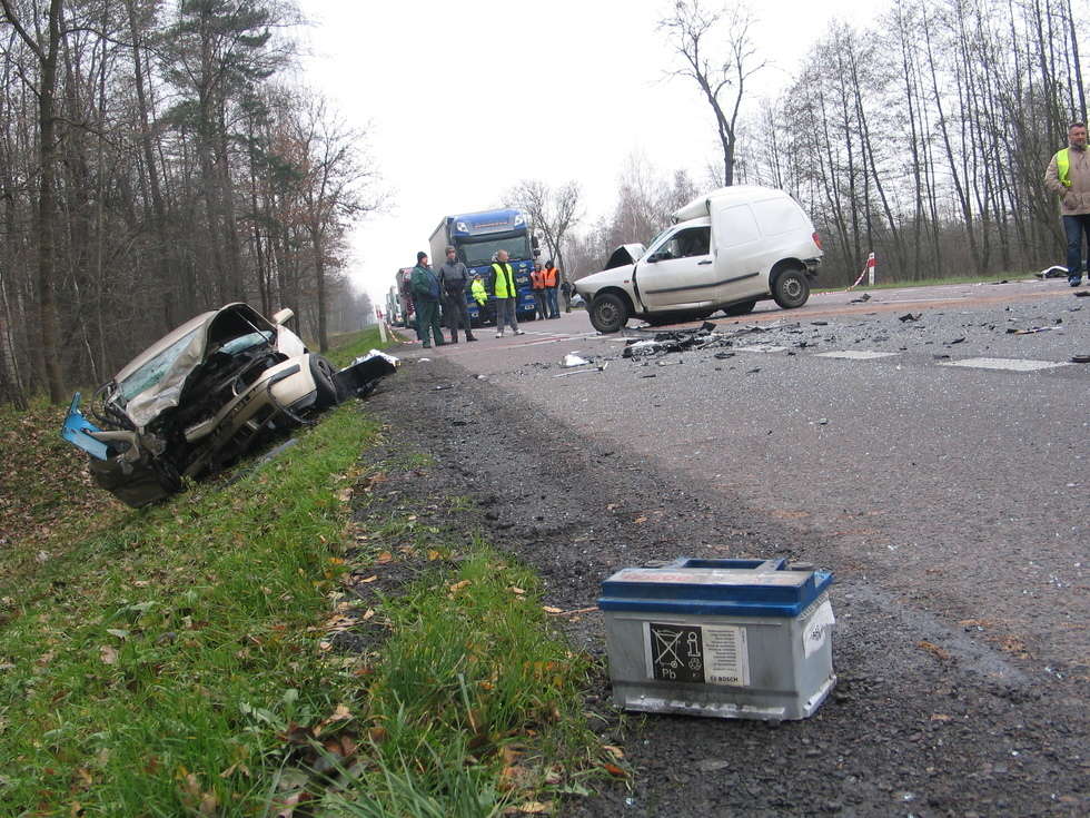  Wypadek koło Chełma - 16.11.2017 (zdjęcie 2) - Autor: Jacek Barczyński