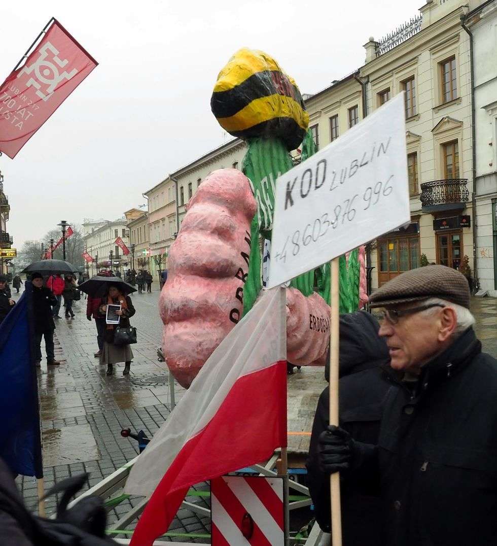  Demonstracja KOD w Lublinie (zdjęcie 8) - Autor: Maciej Kaczanowski