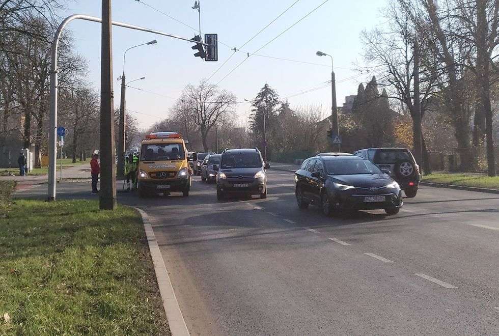   Wypadek na skrzyżowaniu Drogi Męczenników Majdanka i ul. Grabskiego  - Autor: Grzegorz Rekiel