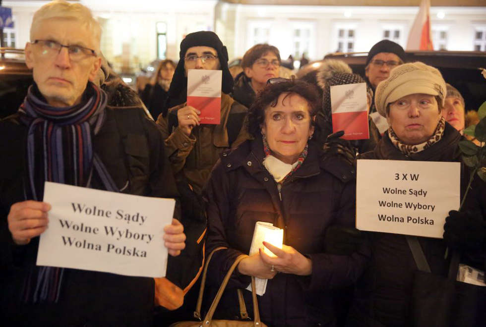  Manifestacja pod sądem  - Autor: Wojciech Nieśpiałowski