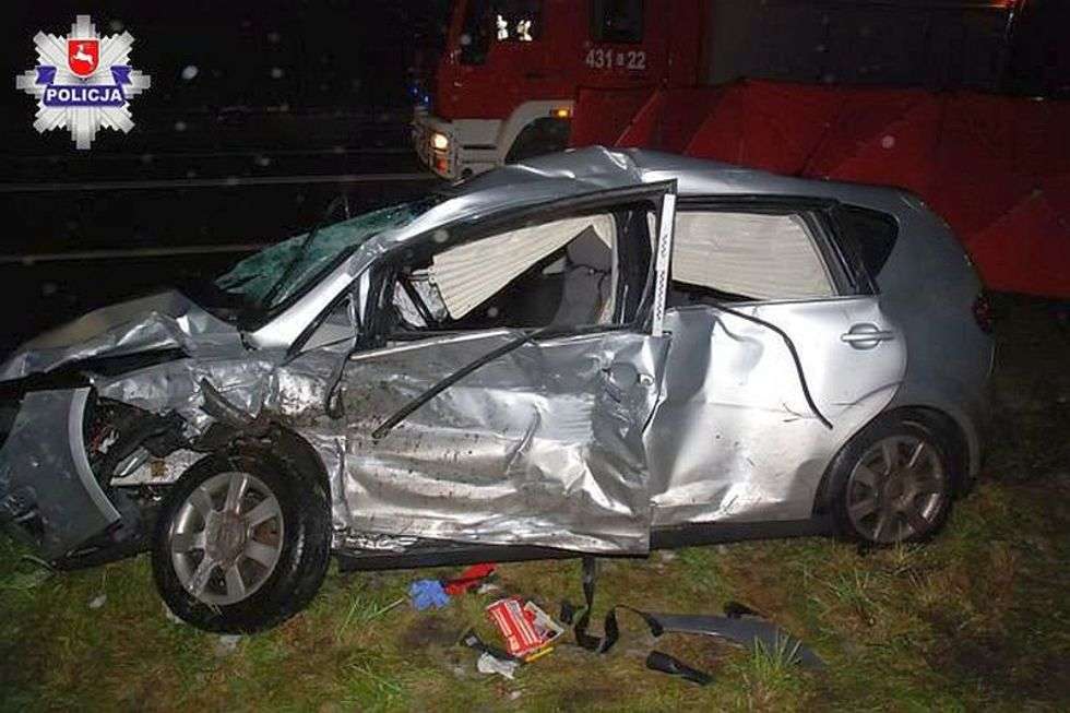  Śmiertelny wypadek na obwodnicy Krasnegostawu (zdjęcie 1) - Autor: Policja