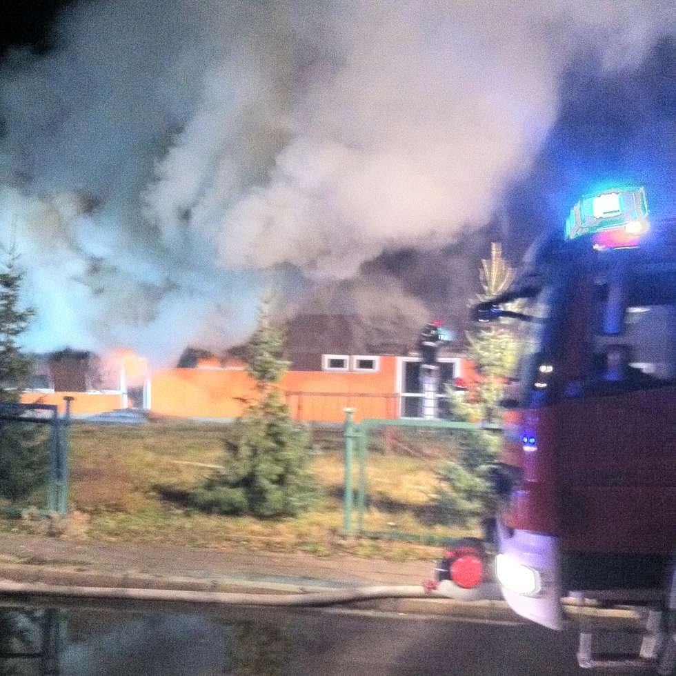  Pożar dawnego budynku przedszkola w Chełmie (zdjęcie 3) - Autor: Marcin / alarm24