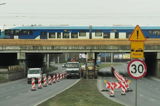 Rozbiórka wiaduktu nad ul. Diamentową w Lublinie - Autor: Maciej Kaczanowski