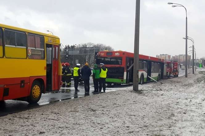 Pożar autobusu na al. Solidarności w Lublinie