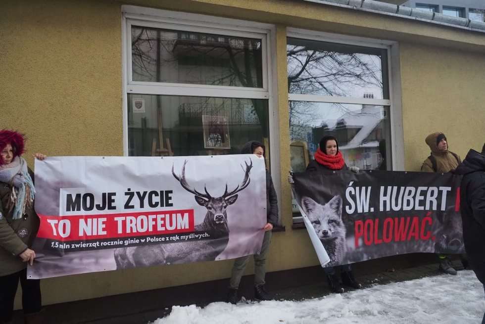  Protest pod Polskim Związkiem Łowieckim (zdjęcie 13) - Autor: Wojciech Nieśpiałowski
