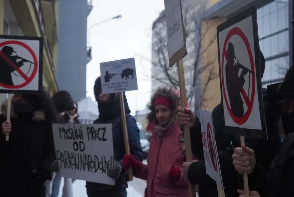  Protest pod Polskim Związkiem Łowieckim (zdjęcie 8) - Autor: Wojciech Nieśpiałowski