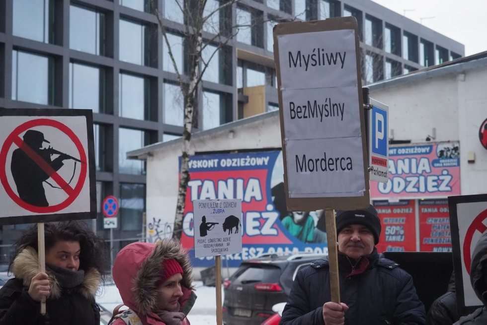  Protest pod Polskim Związkiem Łowieckim (zdjęcie 17) - Autor: Wojciech Nieśpiałowski