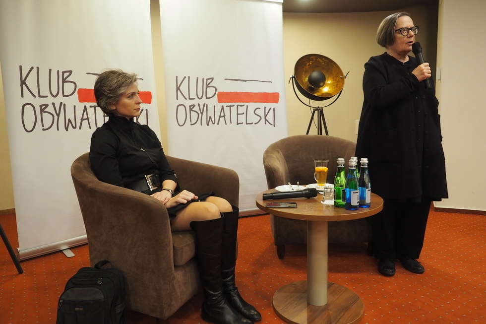  Agnieszka Holland na spotkaniu Klubu Obywatelskiego w Lublinie (zdjęcie 14) - Autor: Paweł Buczkowski