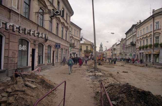 Lublin: Przebudowa deptaka w 1996 roku