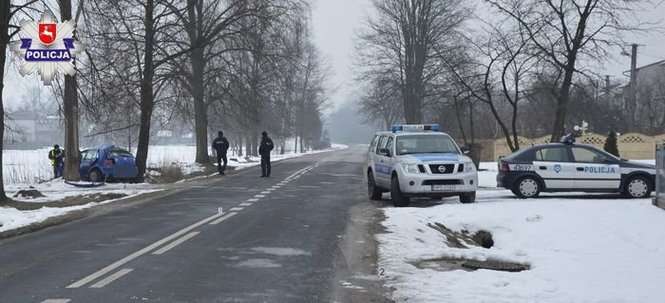 Samochód uderzył w drzewo 