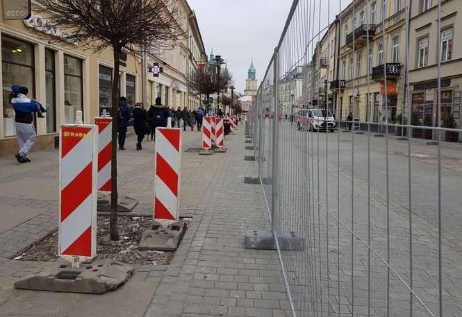 Deptak w Lublinie odgrodzony. Będzie przebudowa