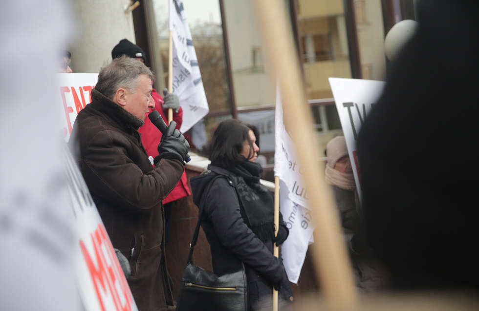  Protest przed siedzibą TVP Lublin (zdjęcie 6) - Autor: Wojciech Nieśpiałowski