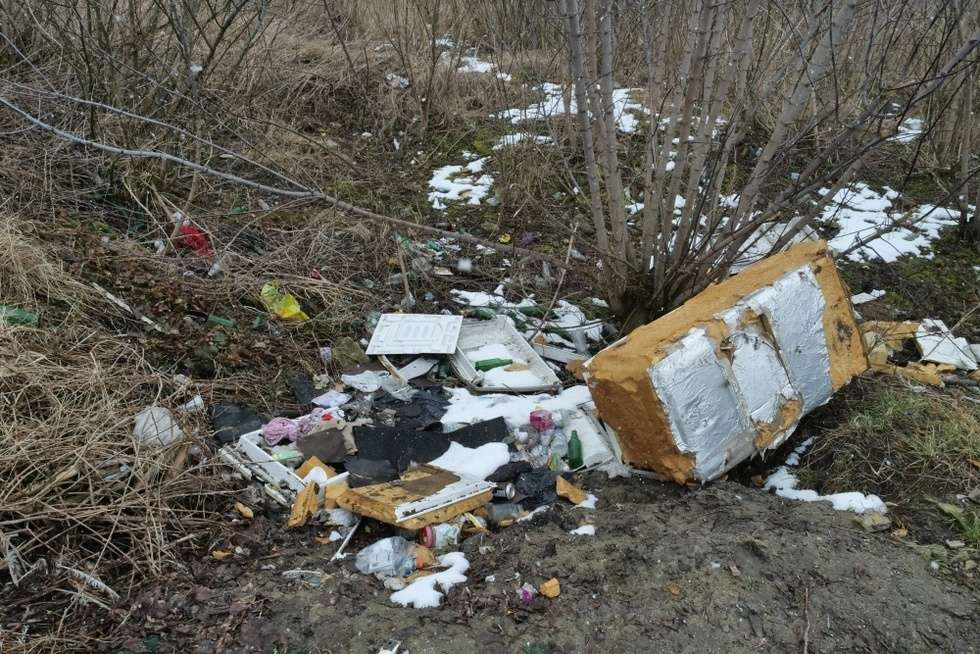  Dzikie wysypisko śmieci nad brzegiem Czerniejówki (zdjęcie 2) - Autor: Maciej Kaczanowski