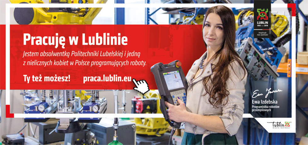  <p>Ewa Izdebska jeszcze podczas studi&oacute;w na Politechnice Lubelskiej rozpoczęła pracę w roli programistki robot&oacute;w przemysłowych produkowanych w Lublinie dla największych globalnych firm.</p>