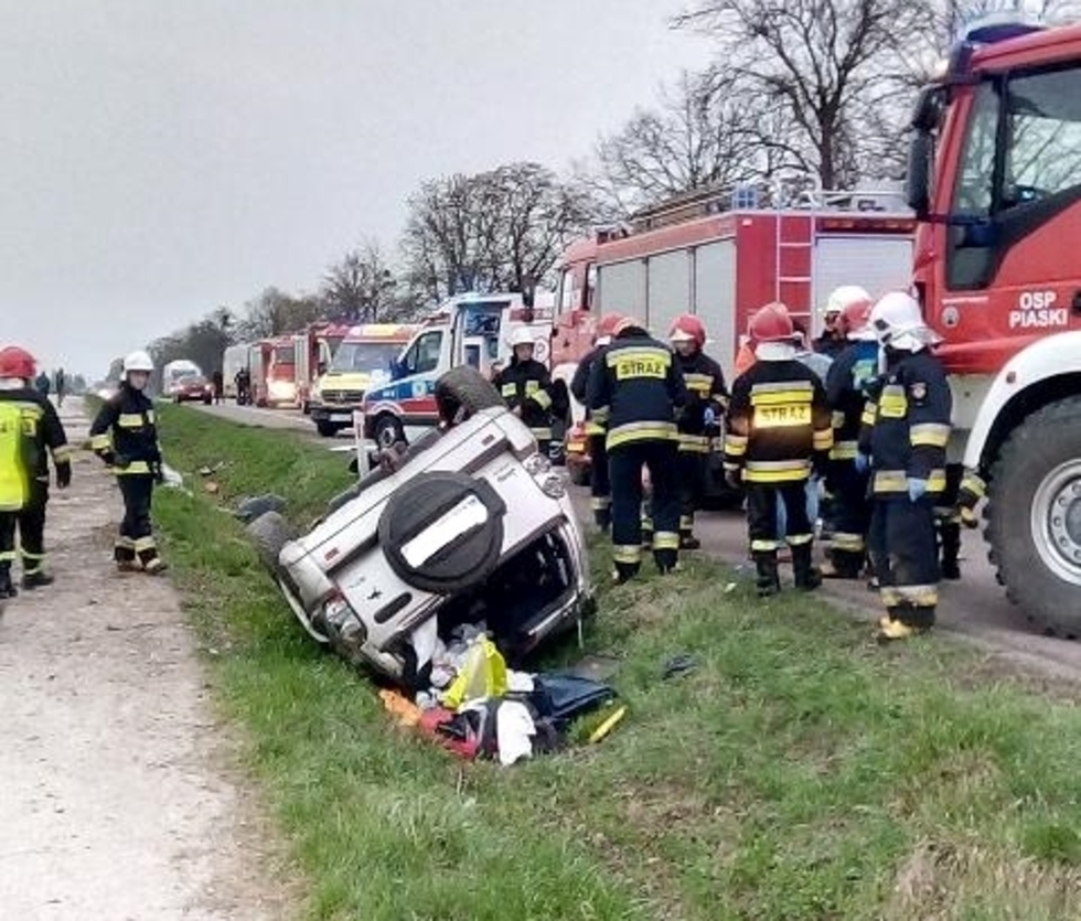  Wypadek w Kolonii Siedliszczki (zdjęcie 1) - Autor: KPP Świdnik