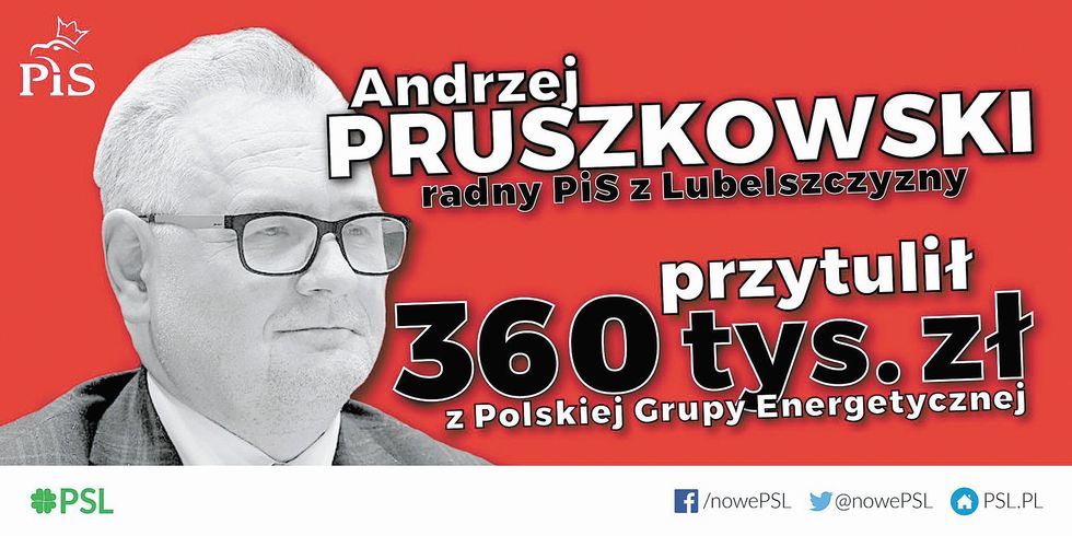  Grafiki PSL o politykach PiS z woj. lubelskiego (zdjęcie 2) - Autor: PSL