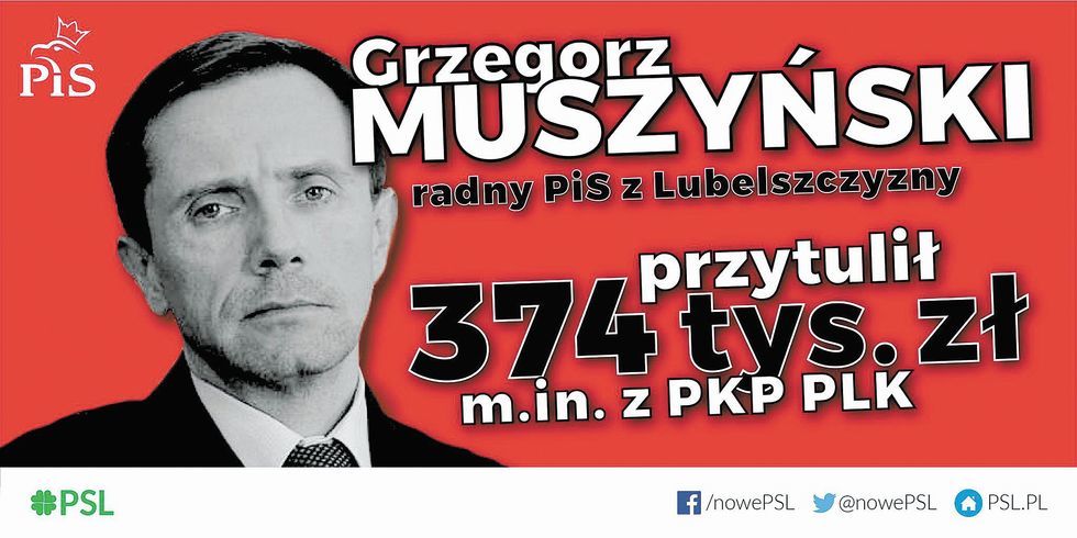  Grafiki PSL o politykach PiS z woj. lubelskiego (zdjęcie 1) - Autor: PSL