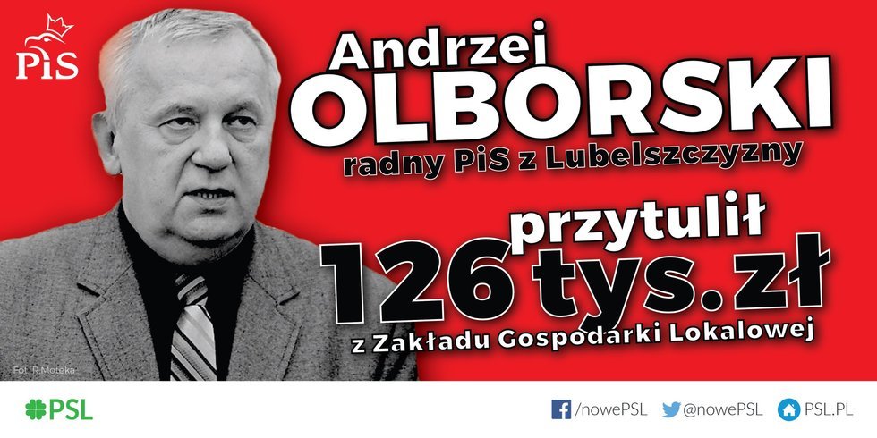  Grafiki PSL o politykach PiS z woj. lubelskiego  - Autor: PSL