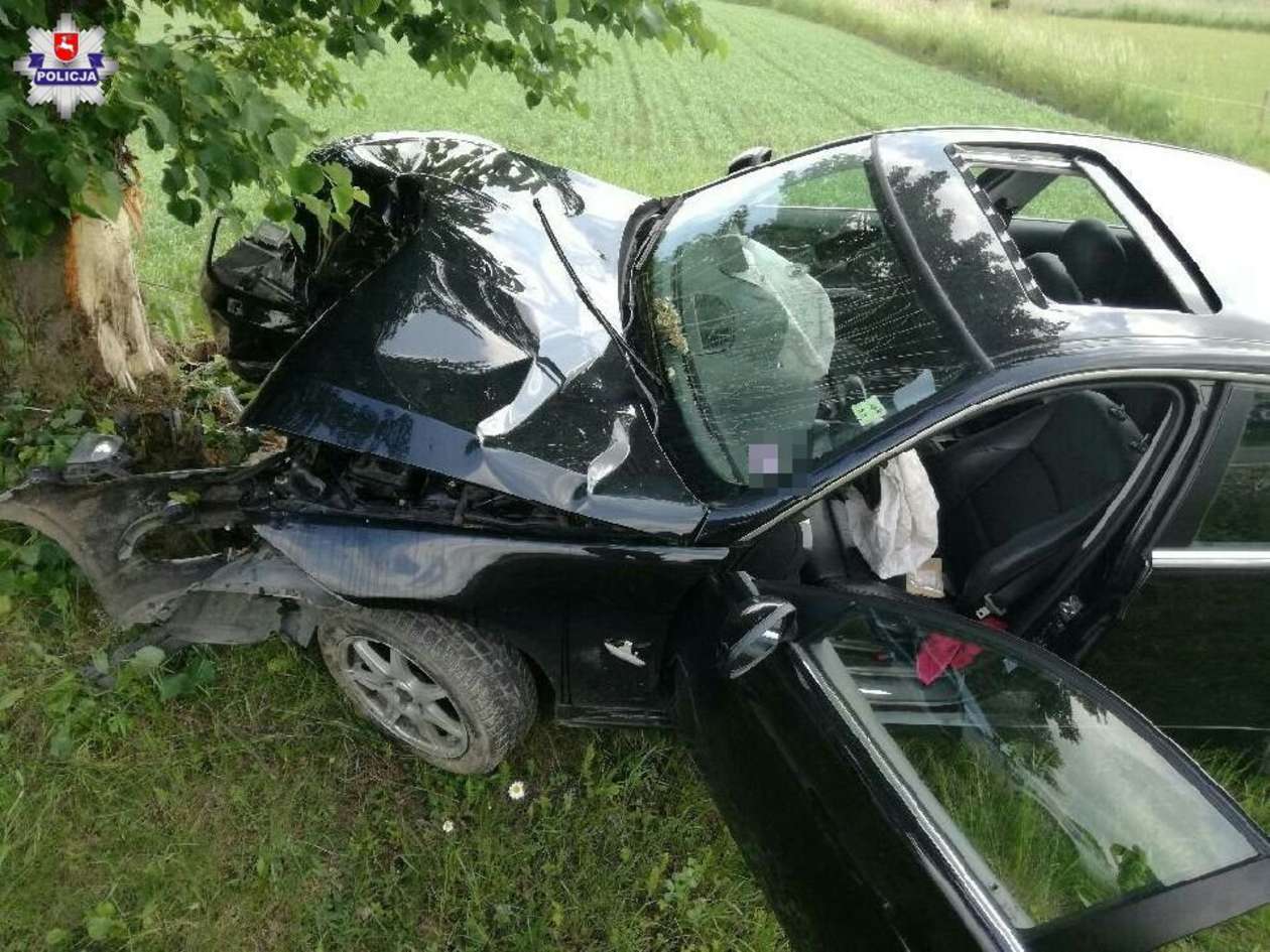  Pijany kierowca z Tanzanii rozbił BMW pod Michowem  - Autor: Policja