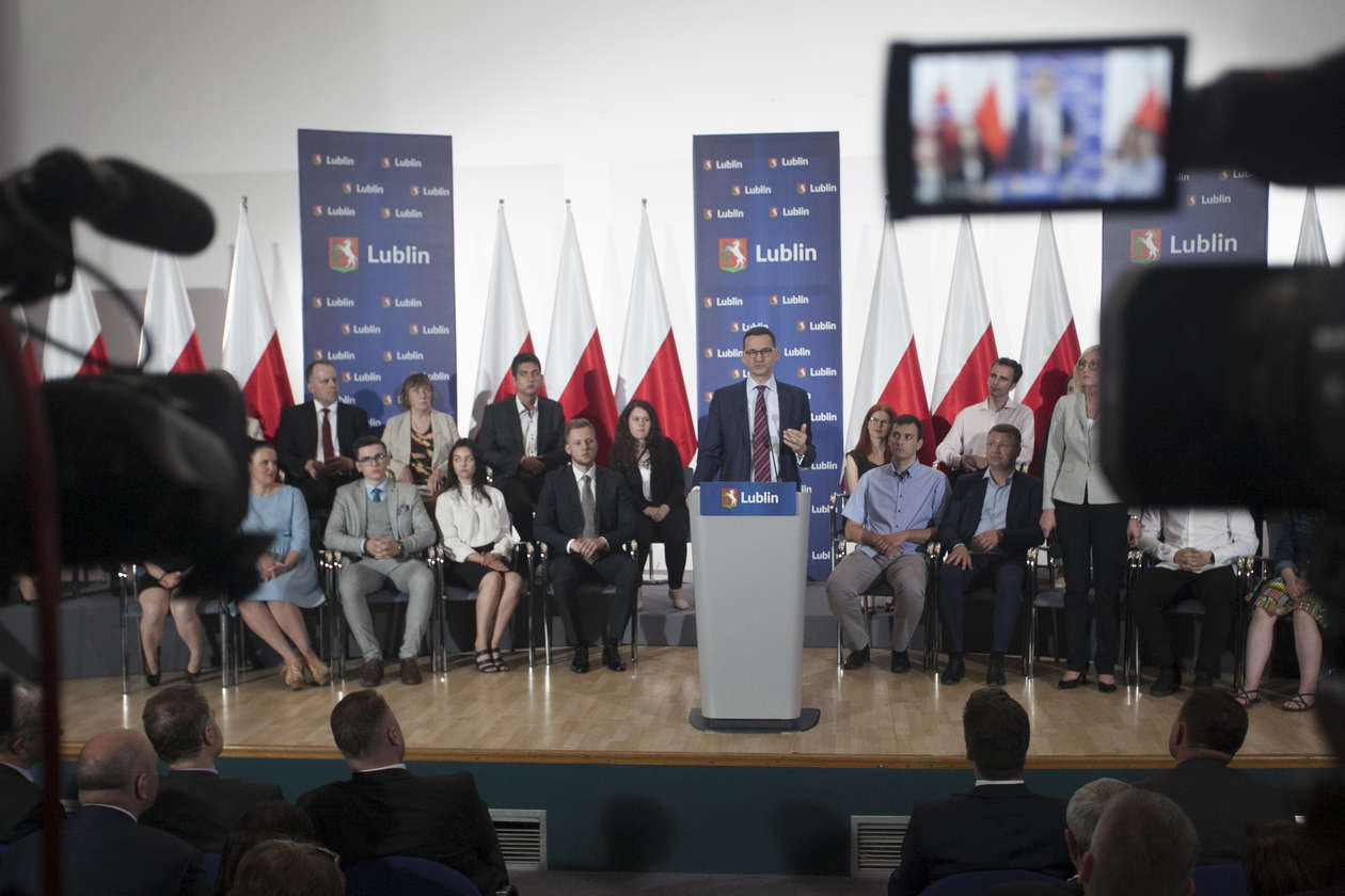  Spotkanie z premierem  Mateuszem Morawieckim w Lublinie (zdjęcie 5) - Autor: Jacek Szydłowski