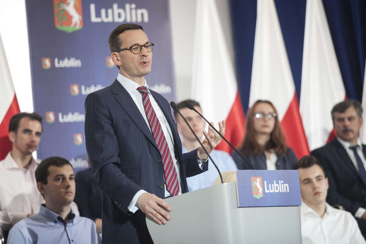  Spotkanie z premierem  Mateuszem Morawieckim w Lublinie (zdjęcie 15) - Autor: Jacek Szydłowski