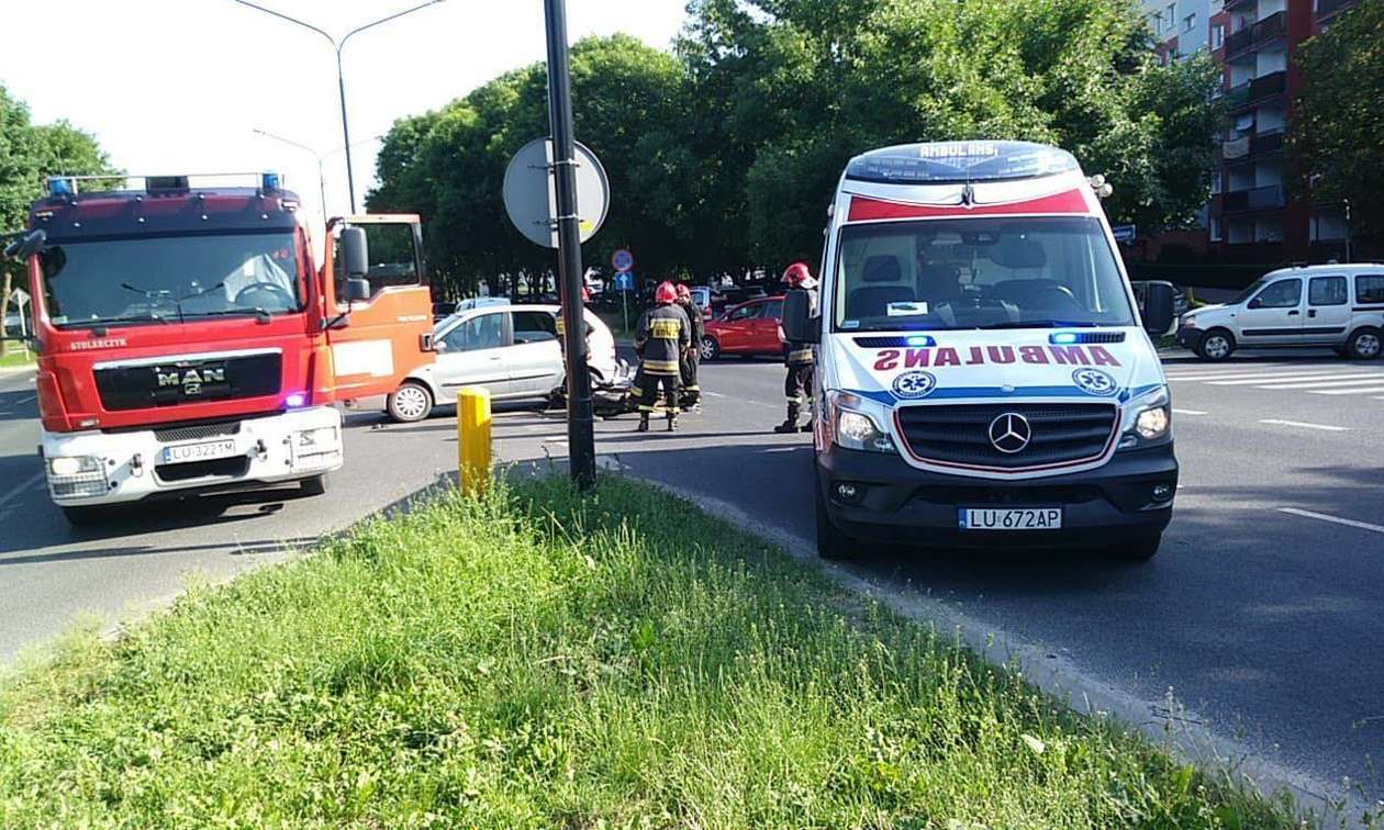  Wypadek na ulicy Choiny w Lublinie  (zdjęcie 1) - Autor: Czytelnik 