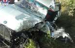 Wypadek w Bałtowie: Kierowca zakleszczony w samochodzie (zdjęcie 2)