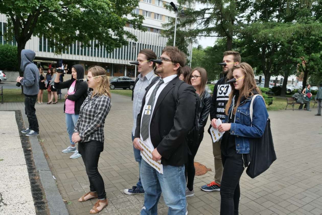  Happening studencki wymierzony przeciwko Ustawie 2.0 o uczelniach wyższych (zdjęcie 7) - Autor: Maciej Kaczanowski