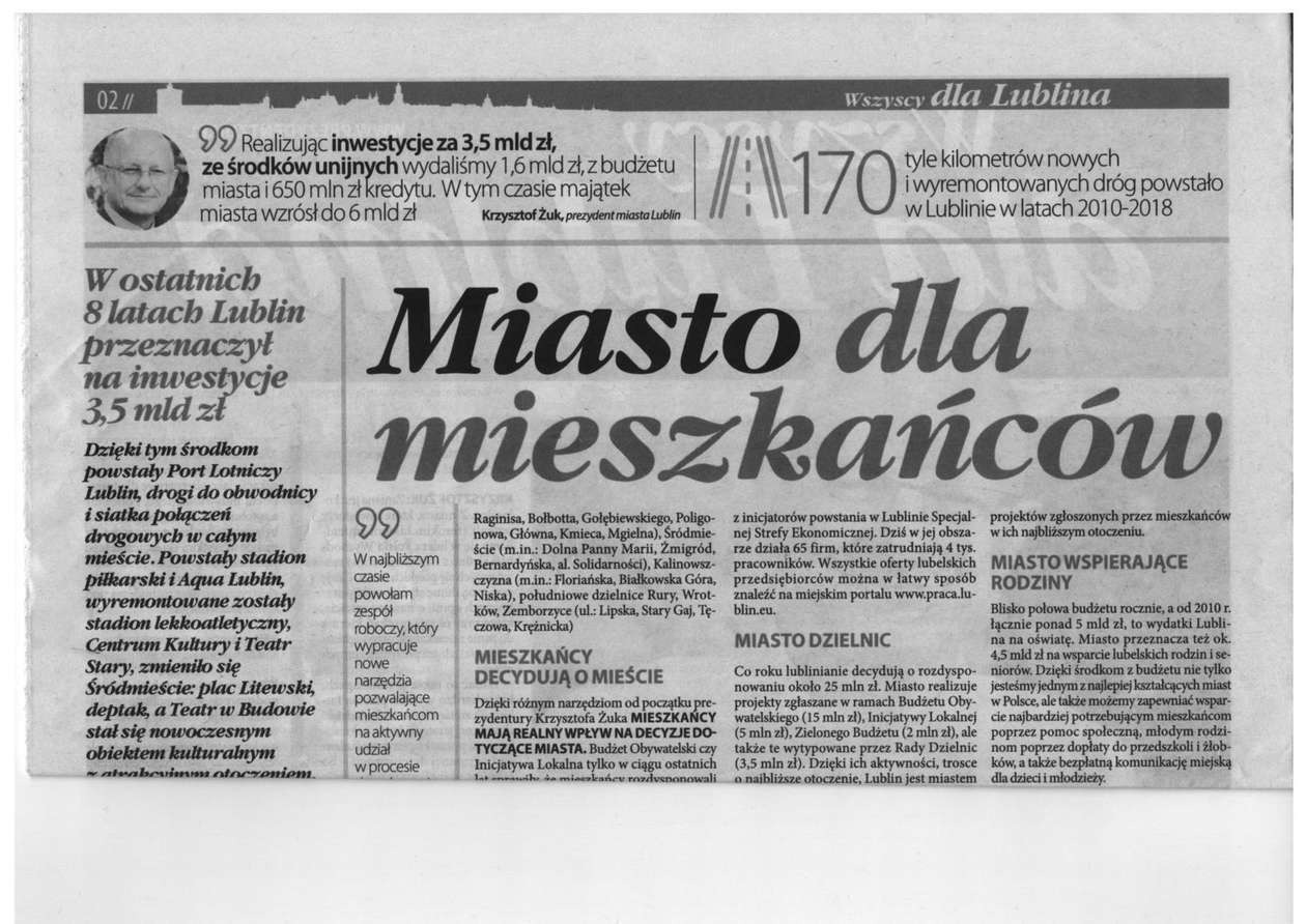  Wszyscy dla Lublina. Gazeta Krzysztofa Żuka (zdjęcie 3) - Autor: Fundacja Wolności