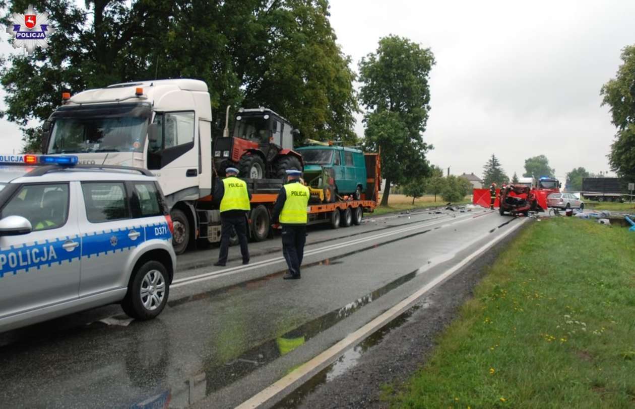  Wypadek w Leokadiowie (zdjęcie 1) - Autor: Policja