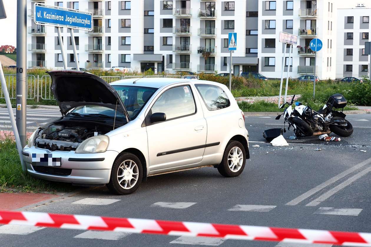 Wypadek na skrzyżowaniu ul. Franczaka Lalka i Jagiellończyka w Lublinie