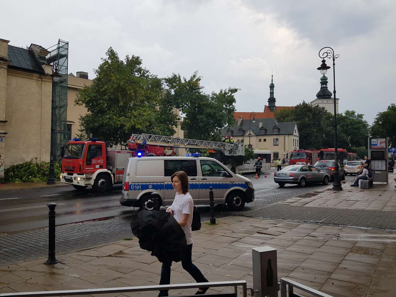  Lublin po burzy. Gałąź spadła na autobus  - Autor: Kamil