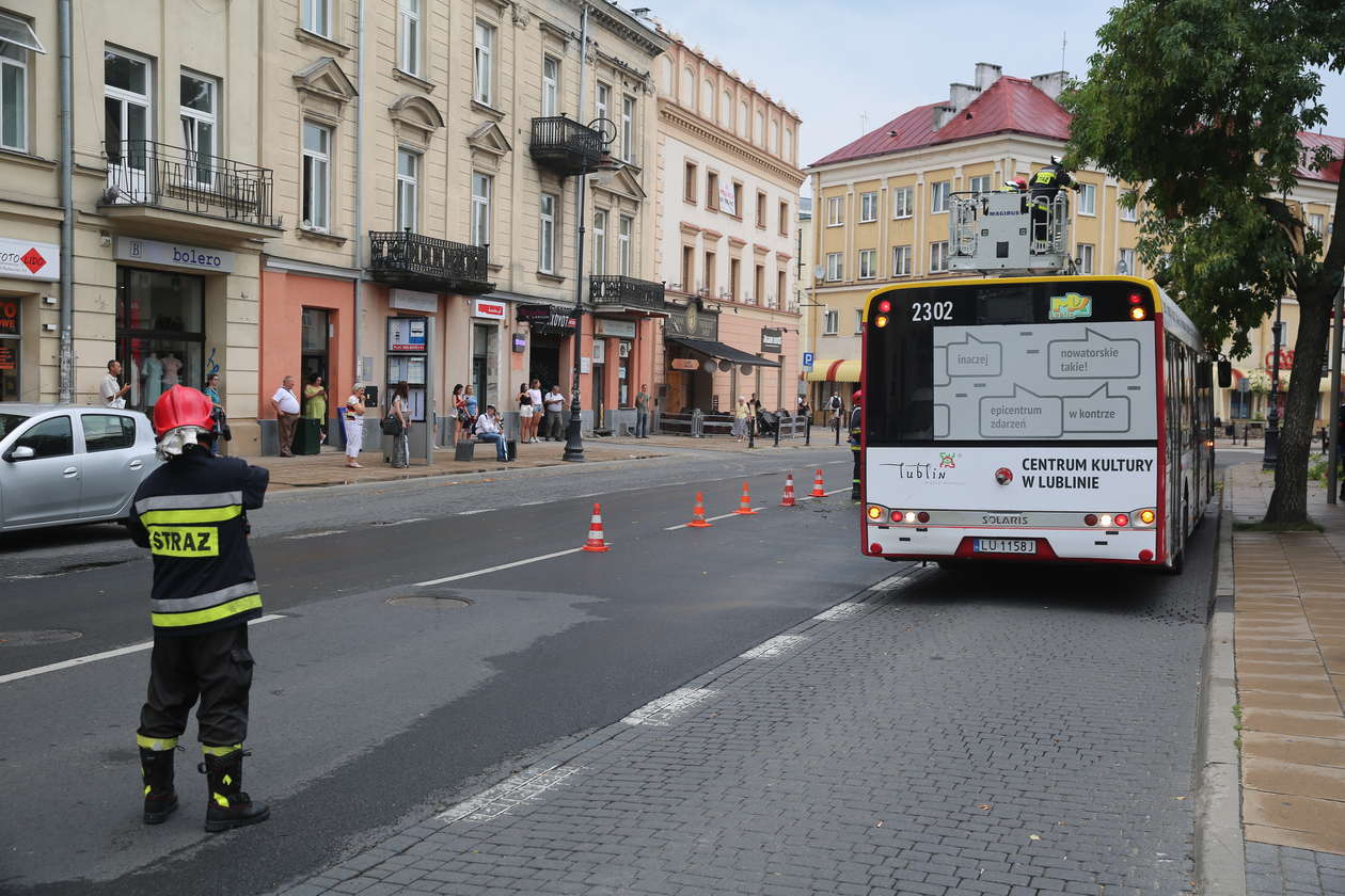  Lublin po burzy. Gałąź spadła na autobus (zdjęcie 12) - Autor: Paweł Buczkowski