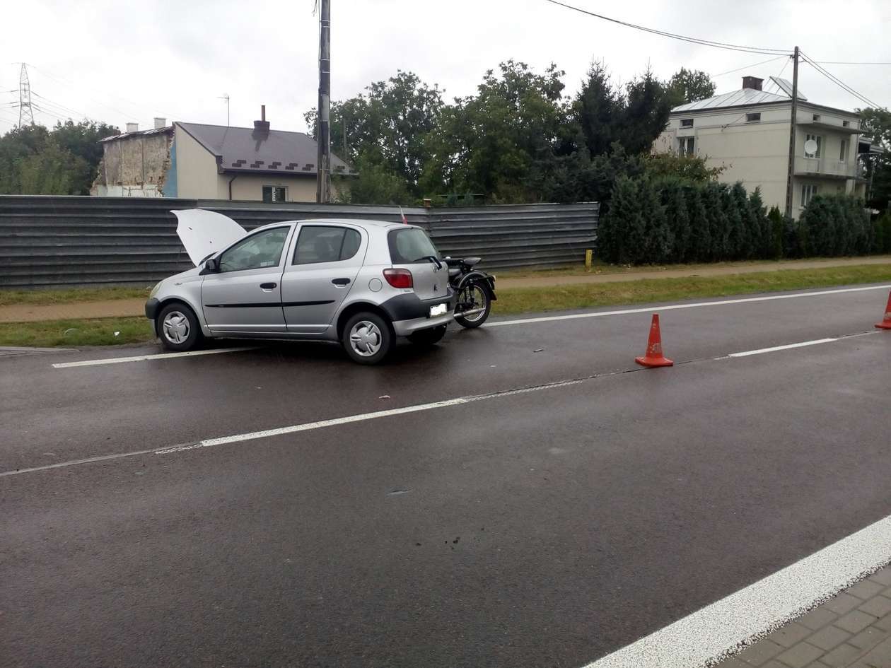  Janów Lubelski: zderzenie samochodu z motocyklem (zdjęcie 2) - Autor: Auto Łysiak Assistance - Pomoc drogowa