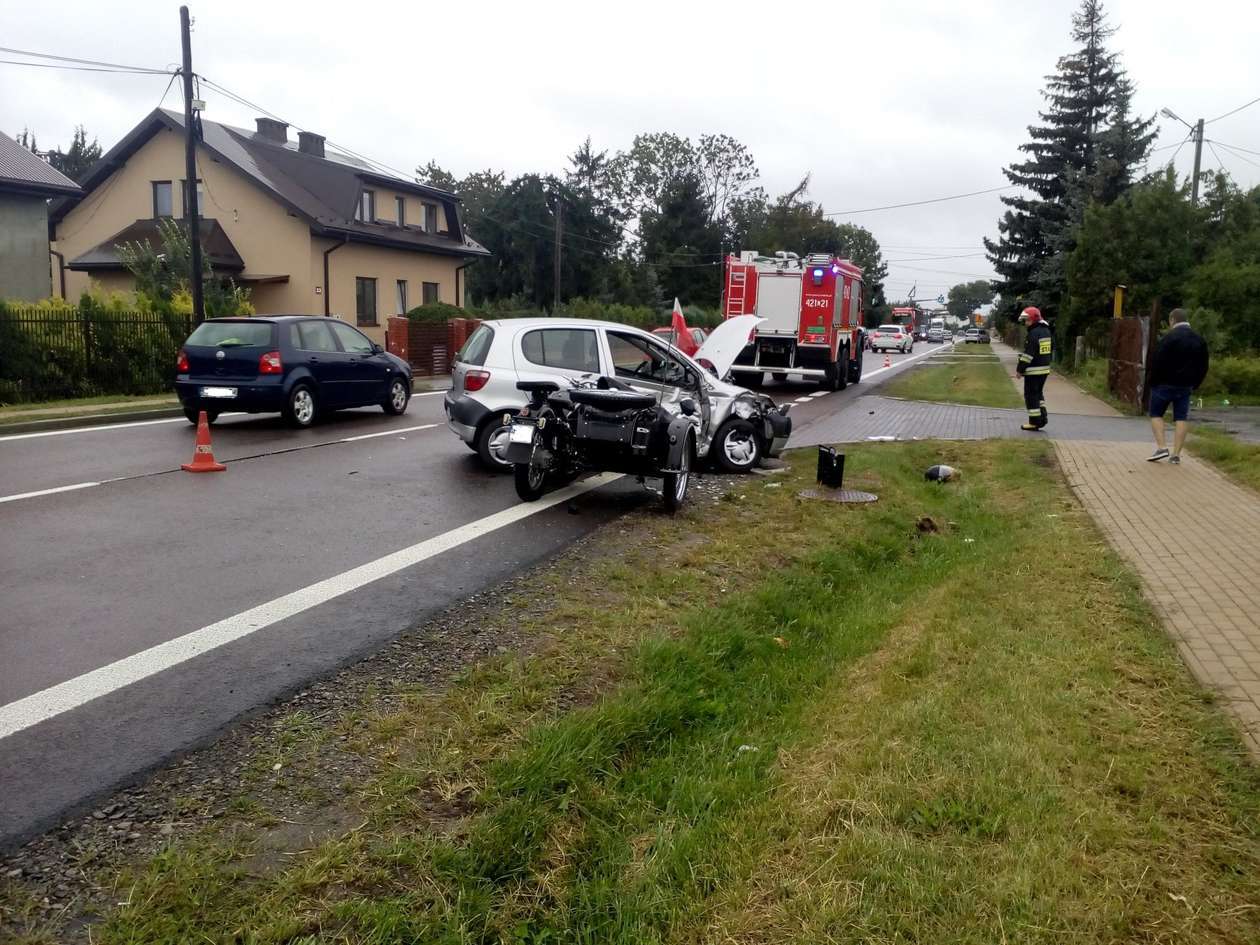  Janów Lubelski: zderzenie samochodu z motocyklem (zdjęcie 3) - Autor: Auto Łysiak Assistance - Pomoc drogowa