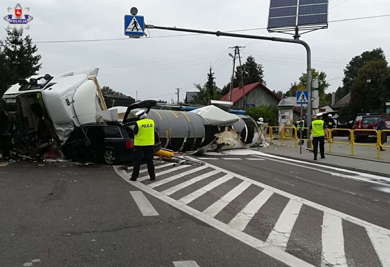  Wypadek w Bełżcu  - Autor: Policja