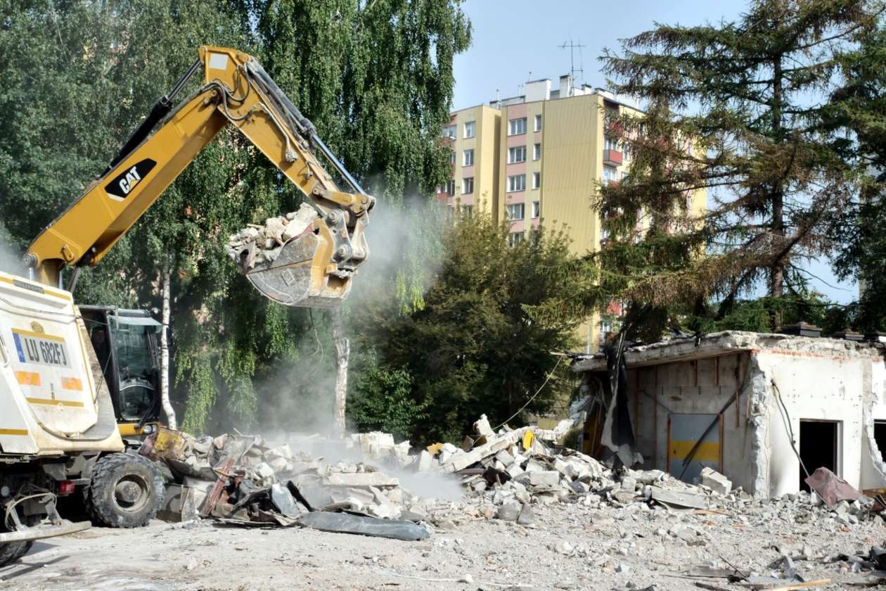 Prace rozbiórkowe na terenie Politechniki Lubelskiej