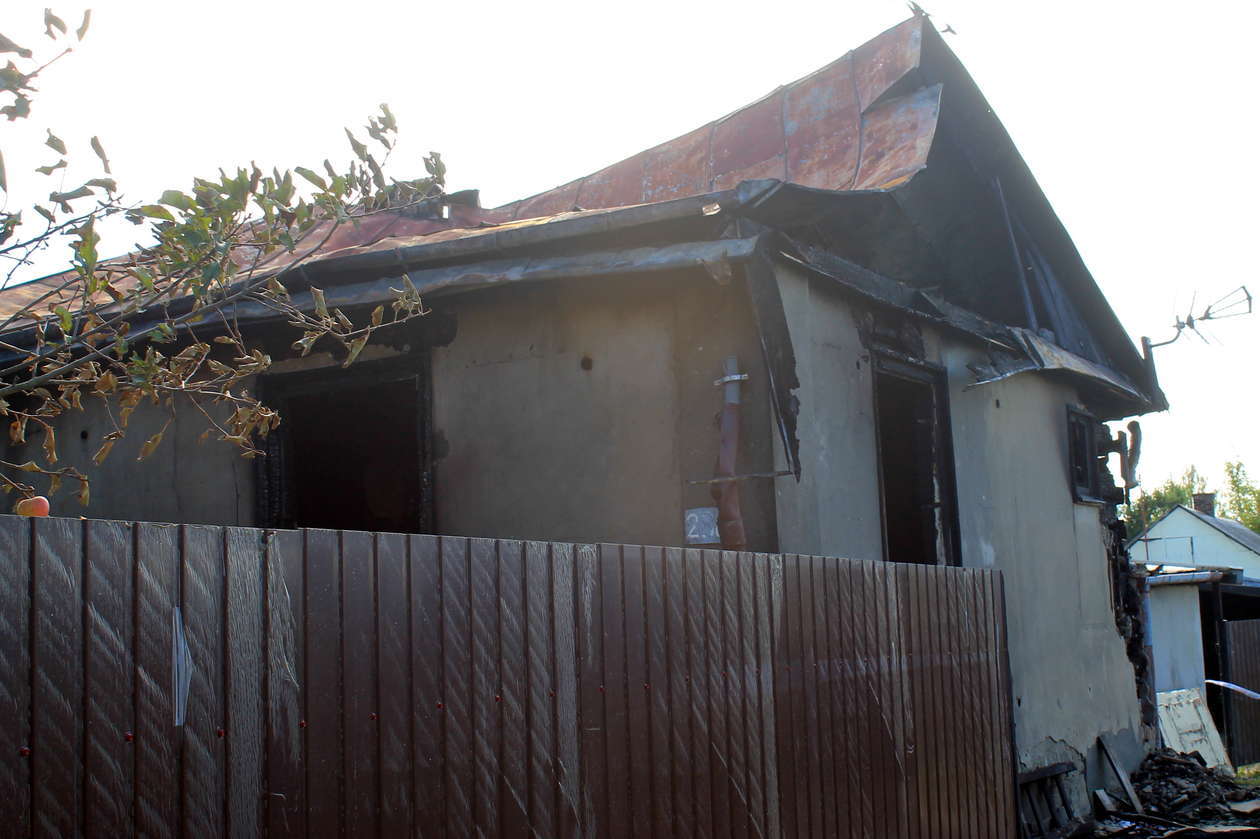  Pożar w Kurowie, spłonął dom  - Autor: Radosław Szczęch