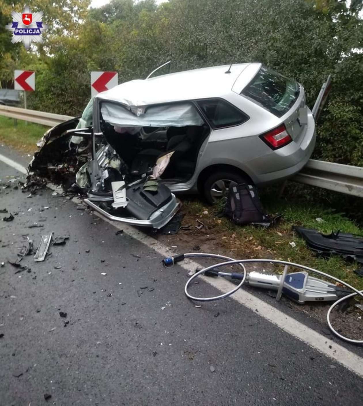 Wypadek w Stężycy - Autor: Policja