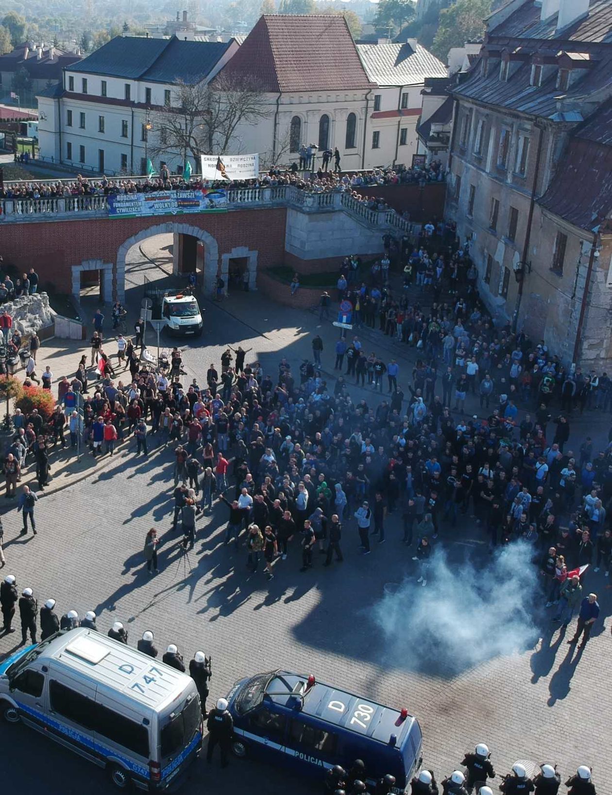  Marsz Równości i kontrmanifestacja w Lublinie zdjęcia z drona (zdjęcie 3) - Autor: Maciej Kaczanowski