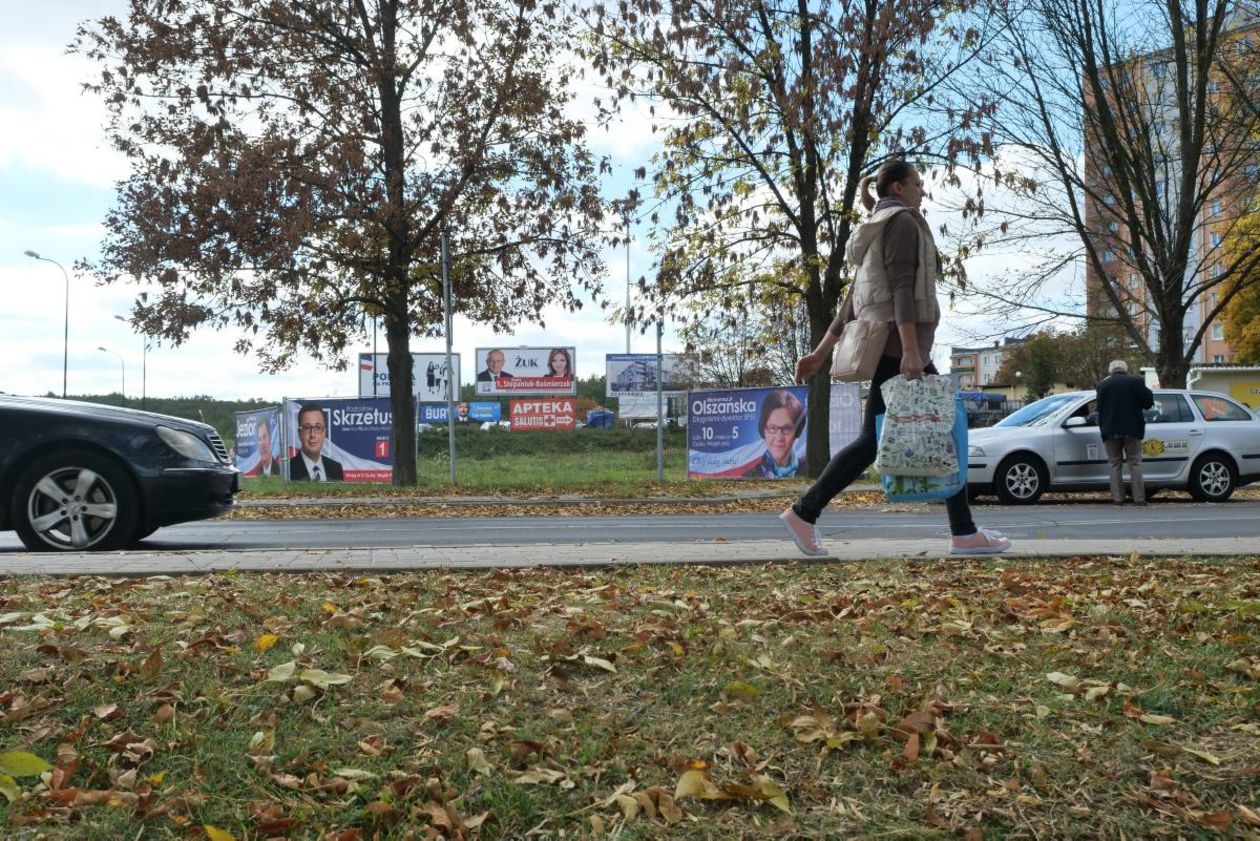  Plakaty wyborcze w pasie drogowym przy ul. Popiełuszki i Filaretów (zdjęcie 2) - Autor: Maciej Kaczanowski