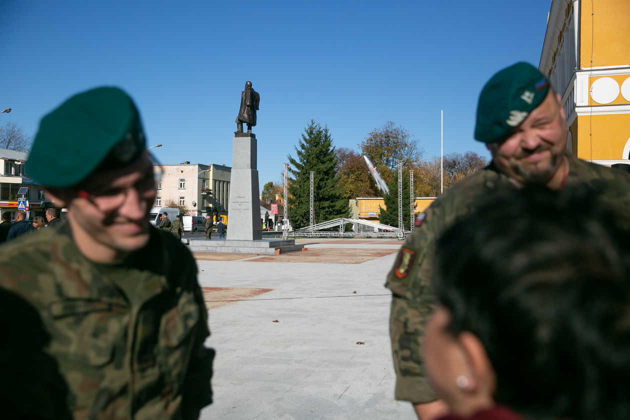  Pomnik Józefa Piłsudskiego w Zamościu. Próba odsłonięcia  - Autor: Kazimierz Chmiel