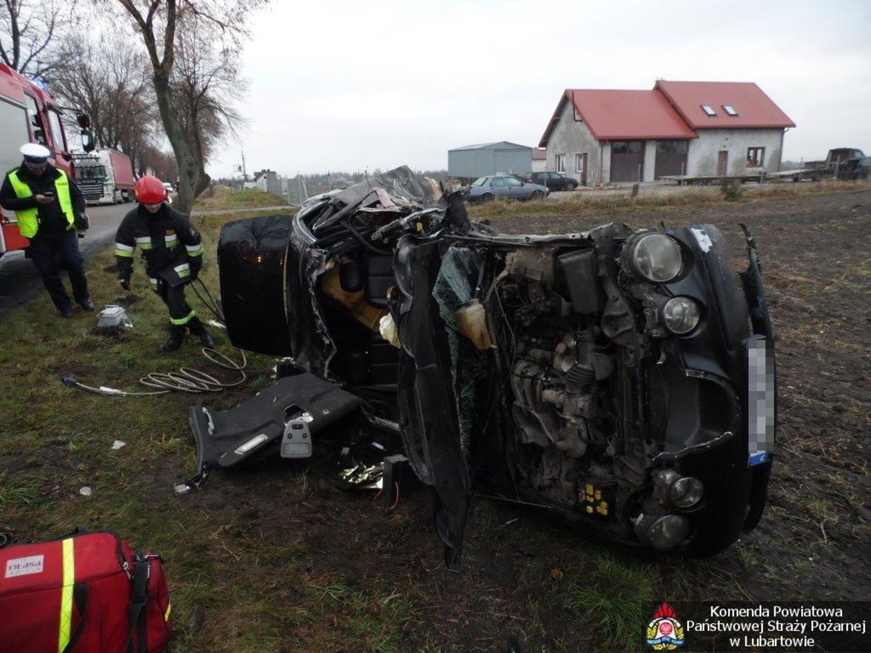 Śmiertelny wypadek w Woli Sernickiej - Autor: Straż Pożarna Lubartów