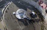 Kula śnieżna na placu Zamkowym w Lublinie (zdjęcie 2)