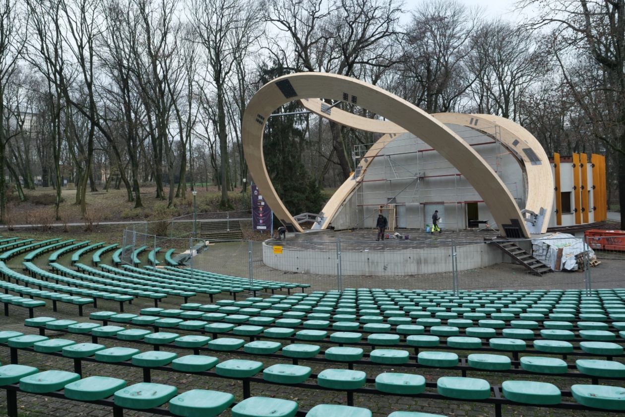  Muszla koncertowa w Ogrodzie Saskim w remoncie (zdjęcie 1) - Autor: Krzysztof Mazur