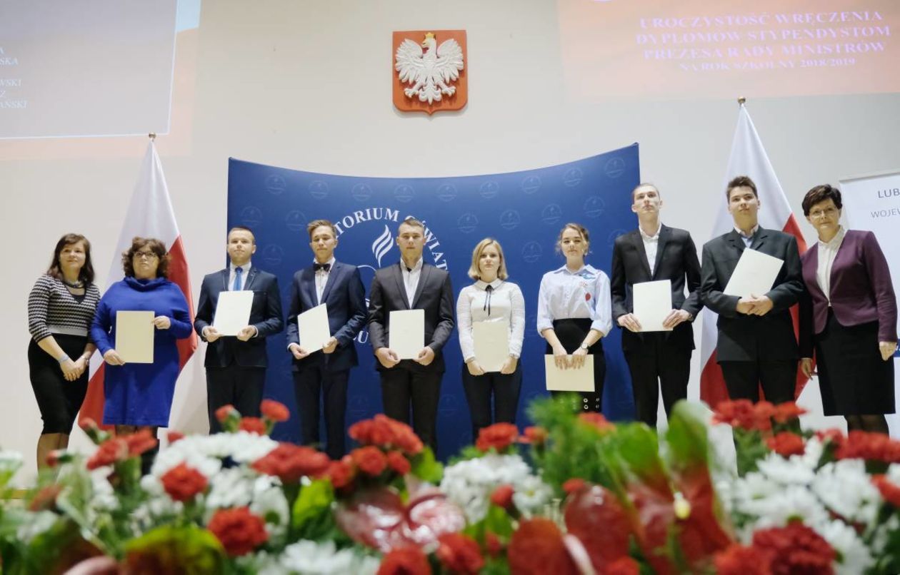 Wręczenie dyplomów stypendystom Prezesa Rady Ministrów na rok szkolny 2018/2019